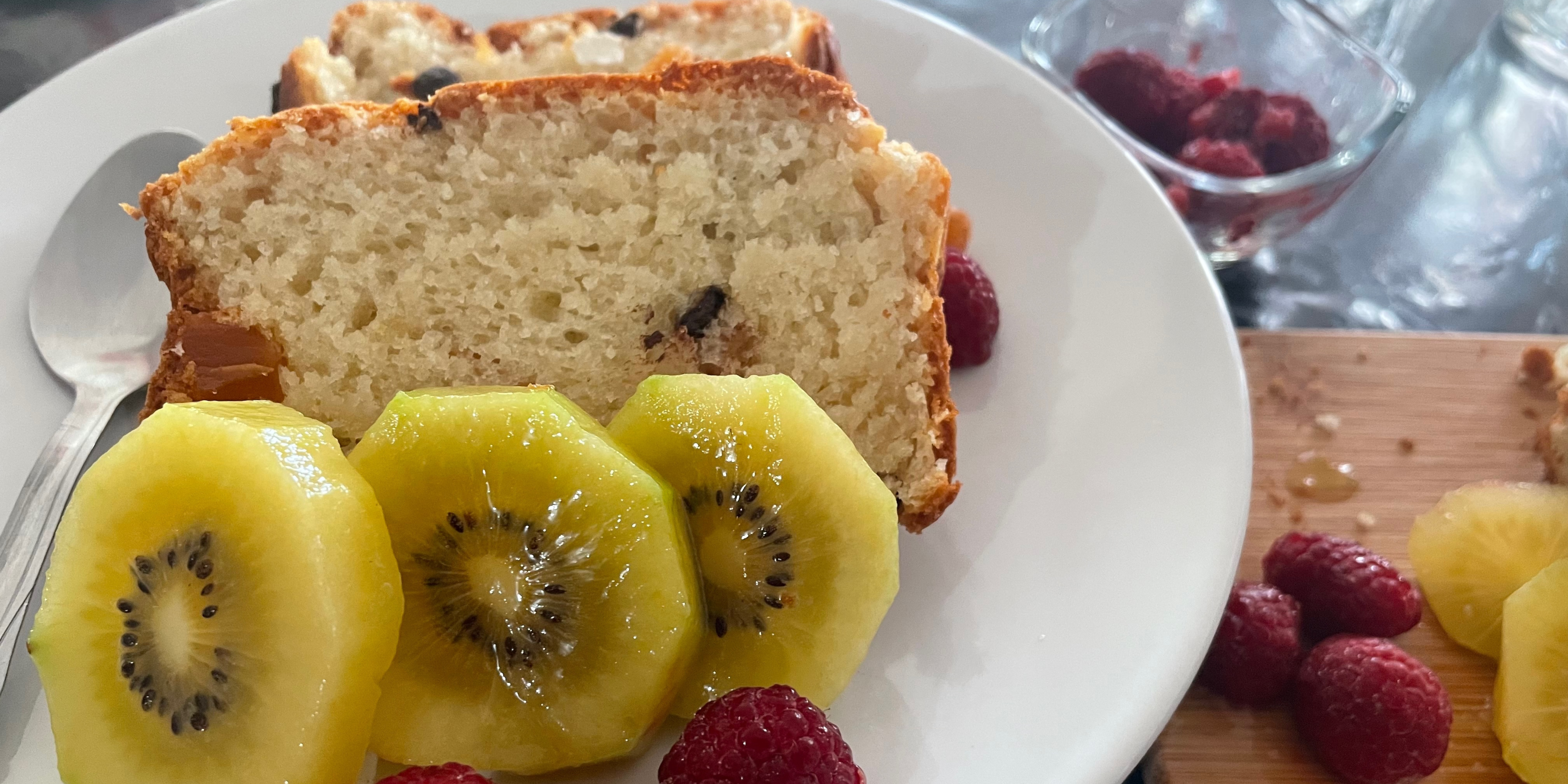 Un gâteau aux fruits secs et sans oeufs